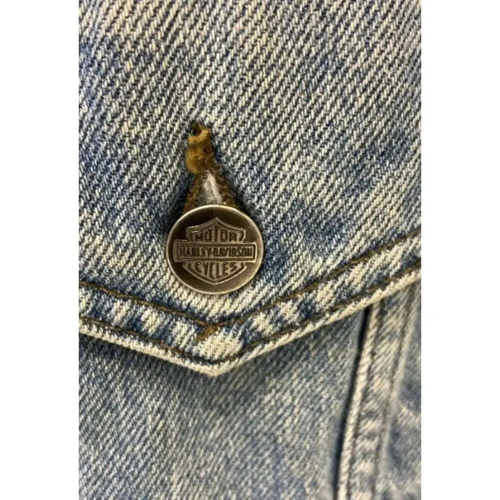 Vintage Harley Davidson Denim Jacket - S - Picture 3 of 5